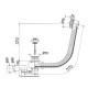 Слив-перелив Alcaplast A55Antic-RU-01 полуавтомат Бронза