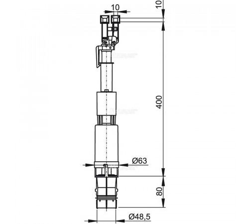 Сливная арматура Alcaplast A09B Белая