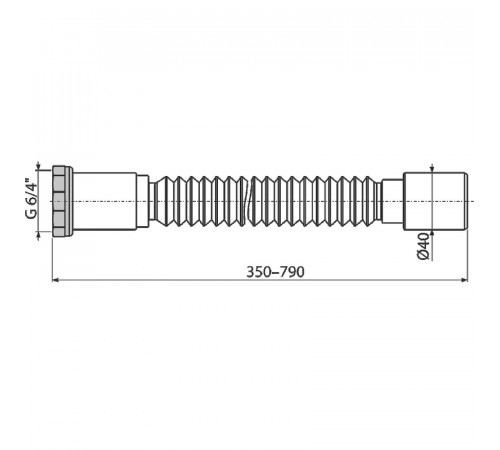 Гибкое соединение Alcaplast A792 6/4x40