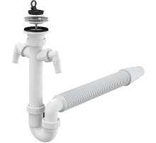 Сифон для кухонной мойки Alcaplast A840-DN50/40 Белый