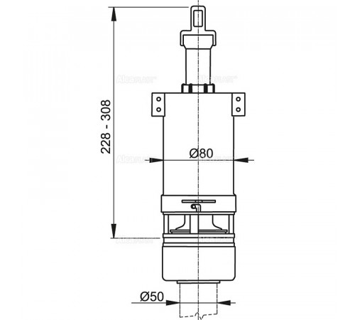 Сливная арматура Alcaplast A02 Белая