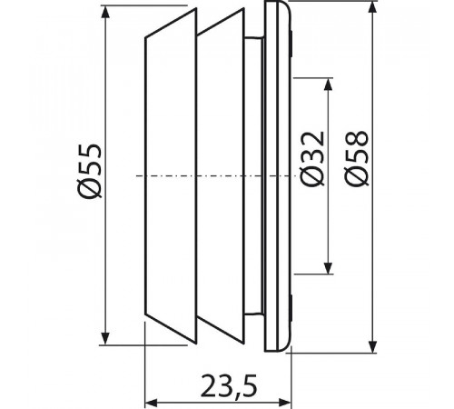 Манжета Alcaplast Z0026-ND гофрированная 60/32 мм