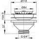 Выпуск для кухонной мойки Alcaplast A37 Нержавеющая сталь