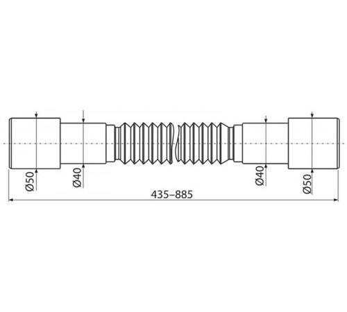 Гибкое соединение Alcaplast A720 гофрированное
