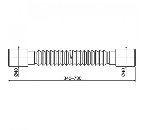 Гибкое соединение Alcaplast A710 40x40