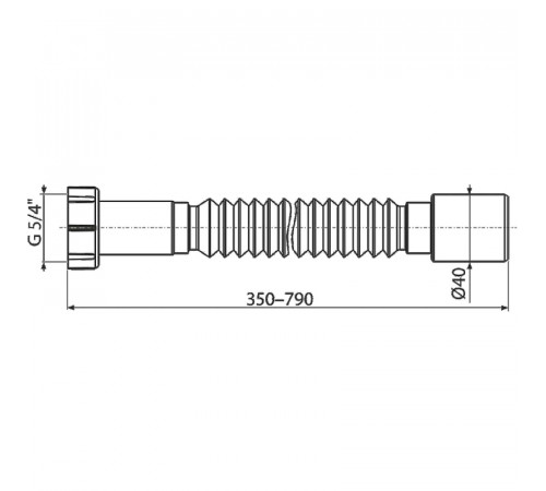 Гибкое соединение Alcaplast A730 5/4x40