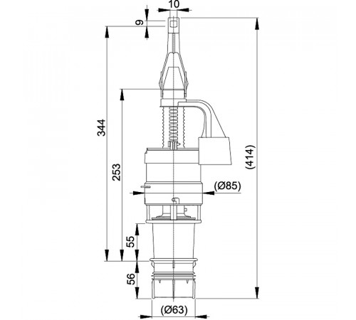 Сливная арматура Alcaplast A06E Белая