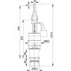 Сливная арматура Alcaplast A06E Белая