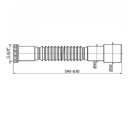 Гибкое соединение Alcaplast A780 6/4x40/50