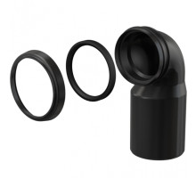 Колено выпускное для унитаза Alcaplast M906 Черное