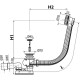 Слив-перелив Alcaplast AG210125160 (A55KNEW) полуавтомат Хром