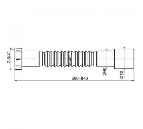 Гибкое соединение Alcaplast A770 6/4x40/50