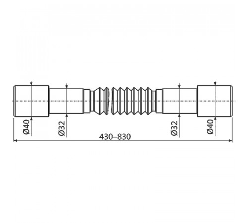 Гибкое соединение Alcaplast A794 40–32x32–40