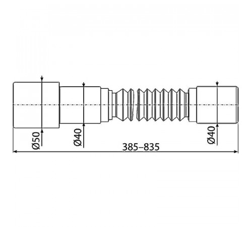 Гибкое соединение Alcaplast A795 50/40x40