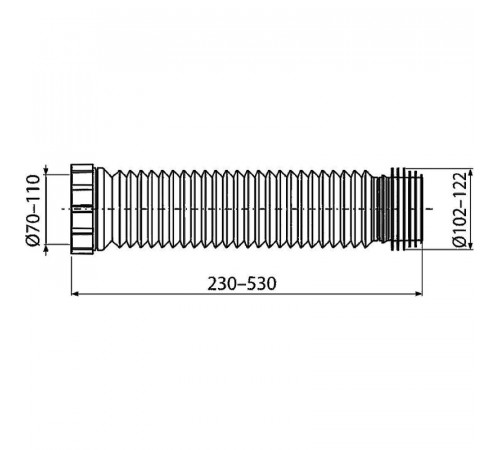 Фановая труба Alcaplast A97SN 70/110x102/122