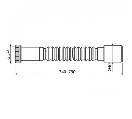 Гибкое соединение Alcaplast A740 5/4x40