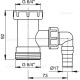 Переходник для сифона Alcaplast A30 со штуцером 6/4