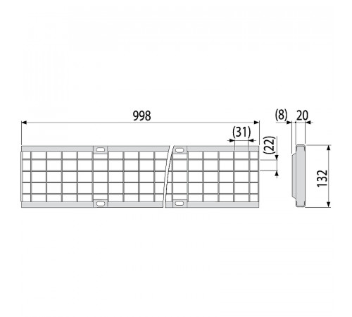 Душевой лоток Alcaplast AVZ102-R103 с решеткой Хром