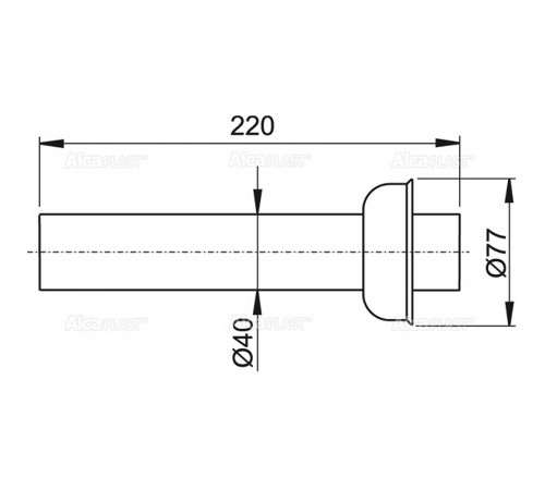 Удлинительная труба для сифона Alcaplast P046 Белая