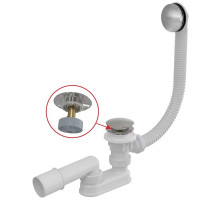Слив-перелив Alcaplast AG210135160 (A504CKM) Click-Clack Хром Белый