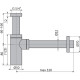 Сифон для раковины Alcaplast Design A400-G-B Золото матовое