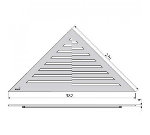 Решетка для душевого лотка Alcaplast TIME Нержавеющая сталь