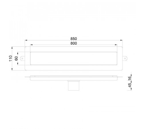 Душевой лоток Boheme Premium Linear 80 982-80-G с решеткой Золото