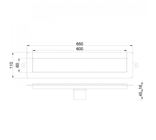 Душевой лоток Boheme Premium Linear 60 982-60-MG с решеткой Золото матовое