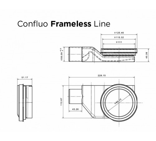 Душевой лоток Pestan Confluo Frameless Line 750 13701223 с двухсторонней решеткой Золото глянцевый / полая под плитку