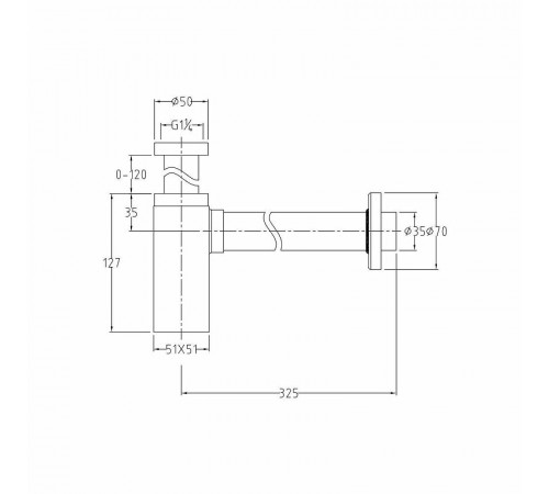 Сифон для раковины Allen Brau Infinity 5.21027-31 Черный матовый