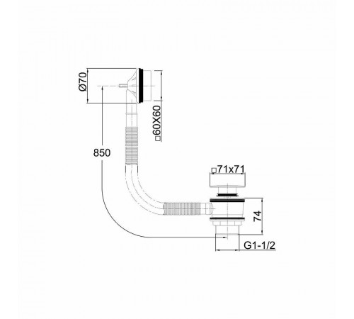 Слив-перелив Allen Brau Infinity 5.21028-31 click-clack Черный матовый