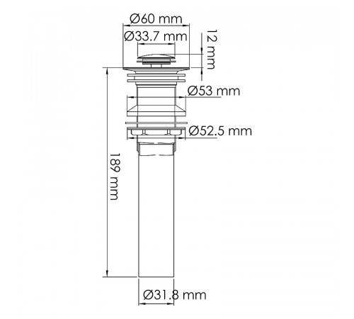 Донный клапан WasserKRAFT A252 Click-Clack Золото матовое