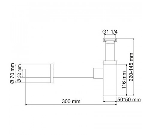 Сифон для раковины WasserKRAFT A072 Хром