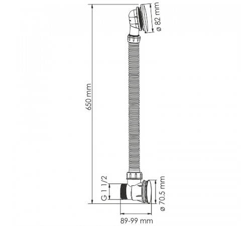 Слив-перелив WasserKRAFT Exter A054 click-clack Светлая бронза