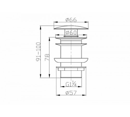 Донный клапан BelBagno BB-SC-CRM Сlick-Сlack Хром