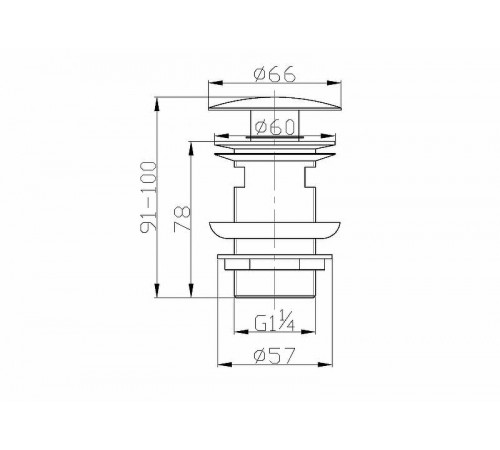 Донный клапан BelBagno BB-SAT-NERO Сlick-Сlack Черный матовый