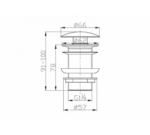 Донный клапан BelBagno BB-SC-ORO Сlick-Сlack Золото