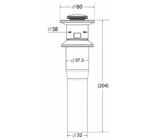 Донный клапан BelBagno BB-PCU-03-BORO click-clack Брашированное золото