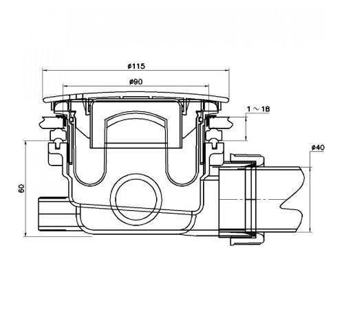 Сифон для душевого поддона RGW Velplex QYD-01 18241101-01 Хром