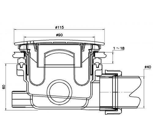 Сифон для душевого поддона RGW Velplex QYD-01 18241101-06 Золото