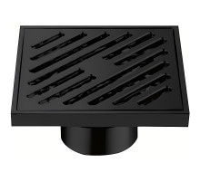 Душевой трап Gappo G81050-6 с решеткой Черный матовый