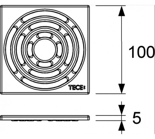 Трап для душа Tece Drainpoint 110 KDP-S110 с решеткой Хром