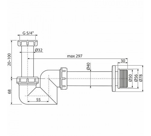 Сифон для биде Ravak DN 40 X01560 Белый