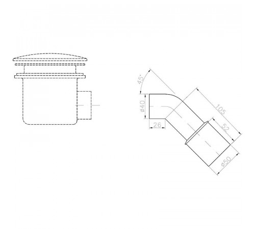 Редуктор для сифона Ravak 40/50 X01304 Белый