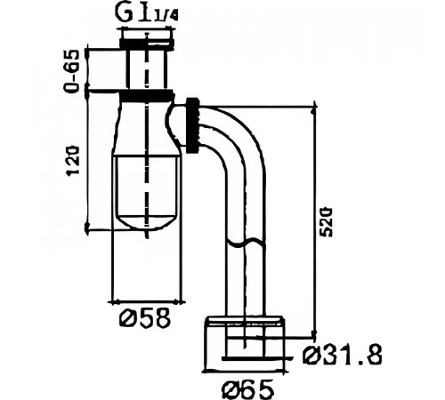 Сифон для раковины Haiba HB81 Хром