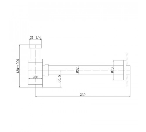 Сифон для раковины Abber AF0030NG Никель