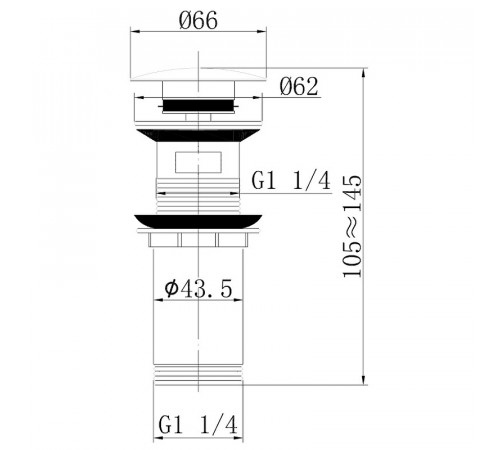 Донный клапан Abber AF0009G click-clack Золото матовое