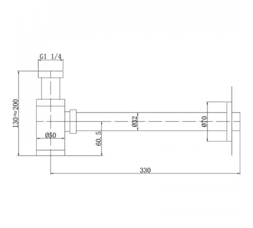 Сифон для раковины Abber AF0030G Золото матовое