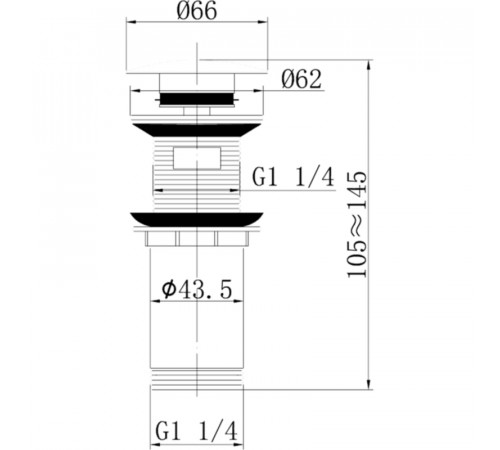 Донный клапан Abber AF0010G Click-Clack Золото матовое