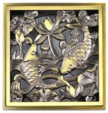 Решетка для трапа Bronze de Luxe Рыбы 10x10 21980 Бронза